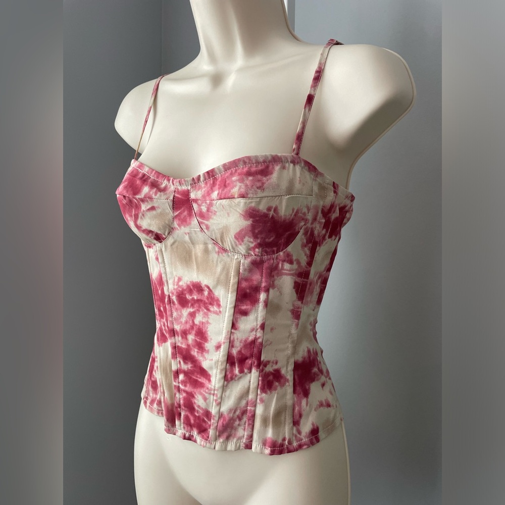 Abstract Corset Top by PLT. Size 4.